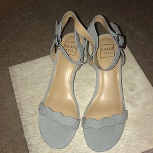NEW Kaari Blue Scallop Trim Wedges
